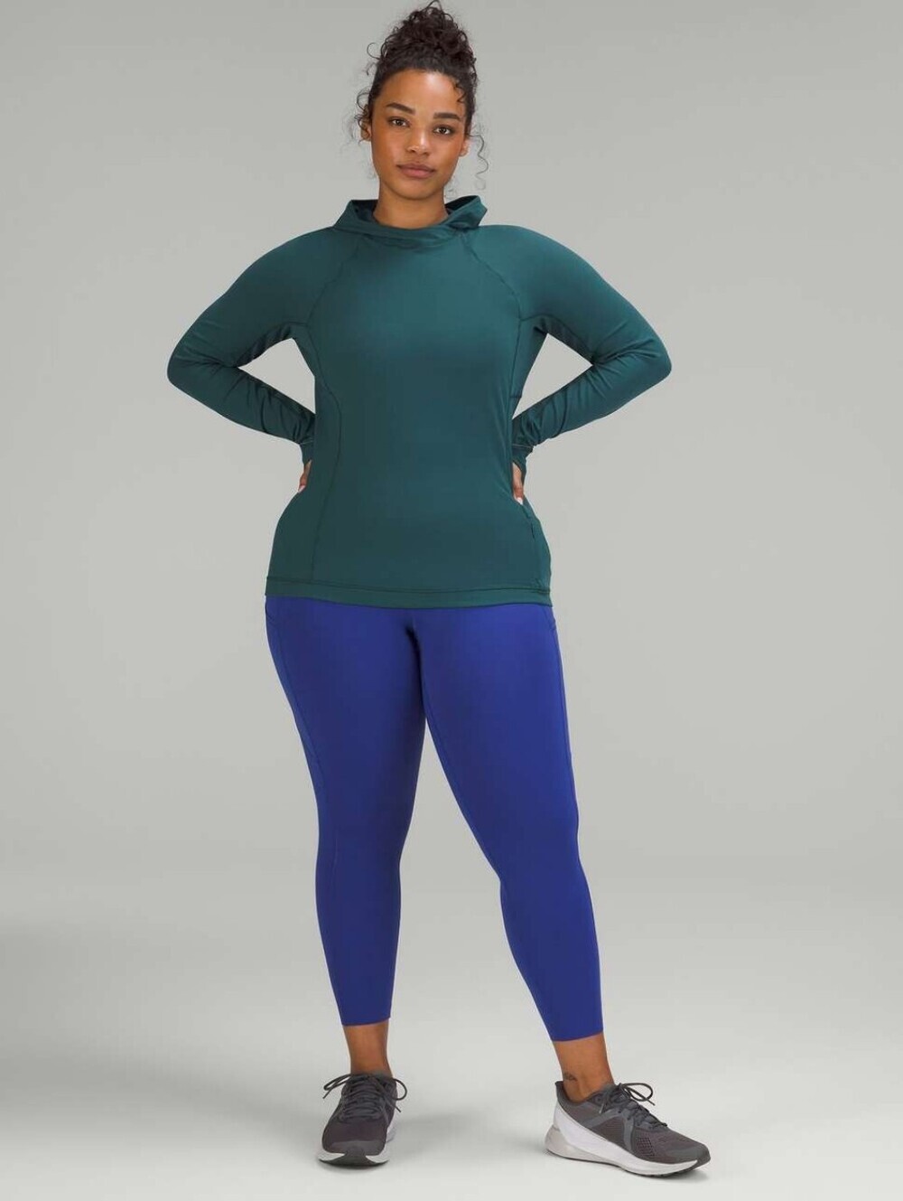 Lululemon Its Rulu Run Long Sleeve Hoodie Size 6 Green Teal Color